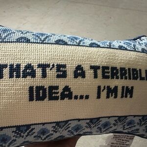 Blue and White Decorative Pillow